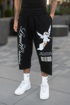 ALF 3/4 Sweat Shorts with Rhinestones