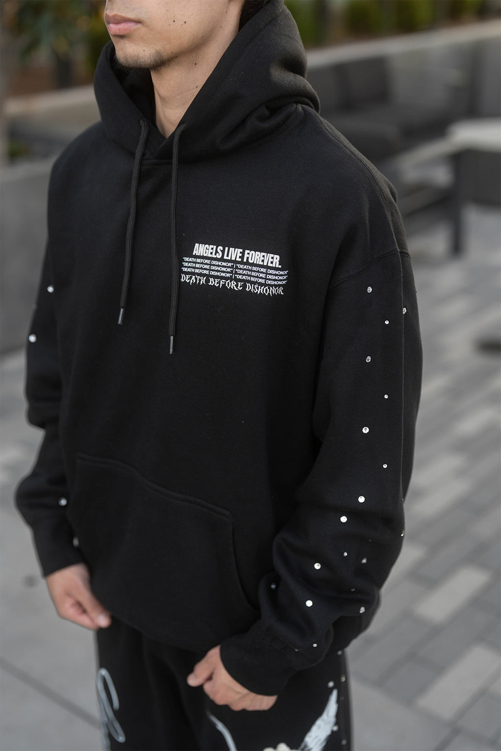 ALF Hoodie with Rhinestones