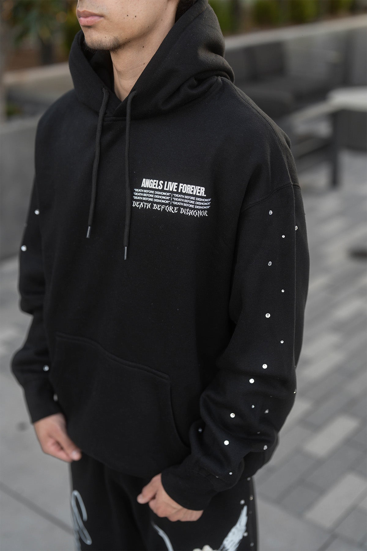 ALF Hoodie with Rhinestones