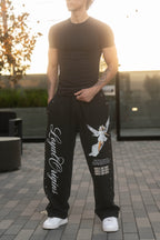 ALF Straight-Leg Sweatpants with Rhinestones