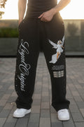 ALF Straight-Leg Sweatpants with Rhinestones