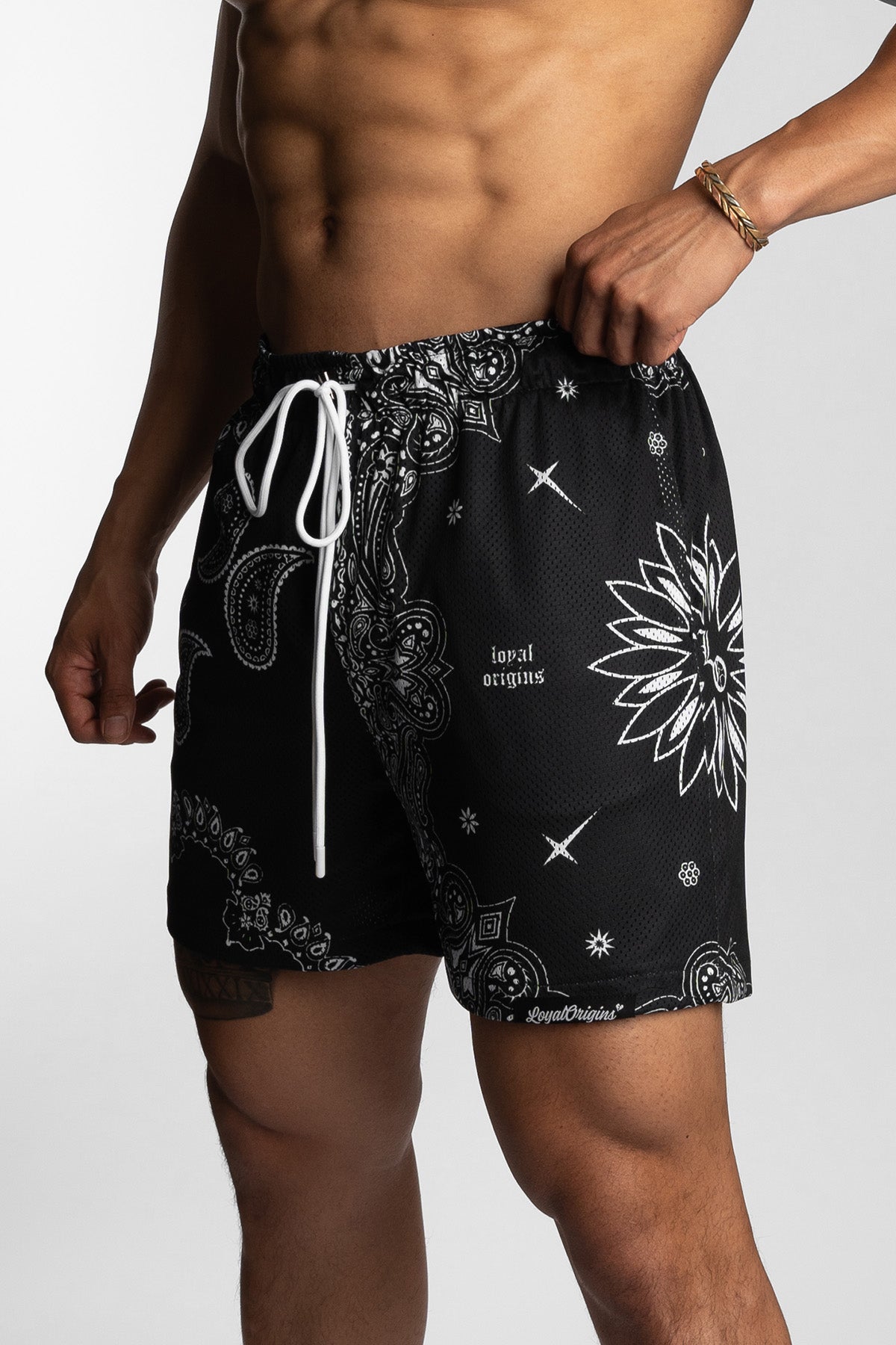 Paisley Mesh Shorts