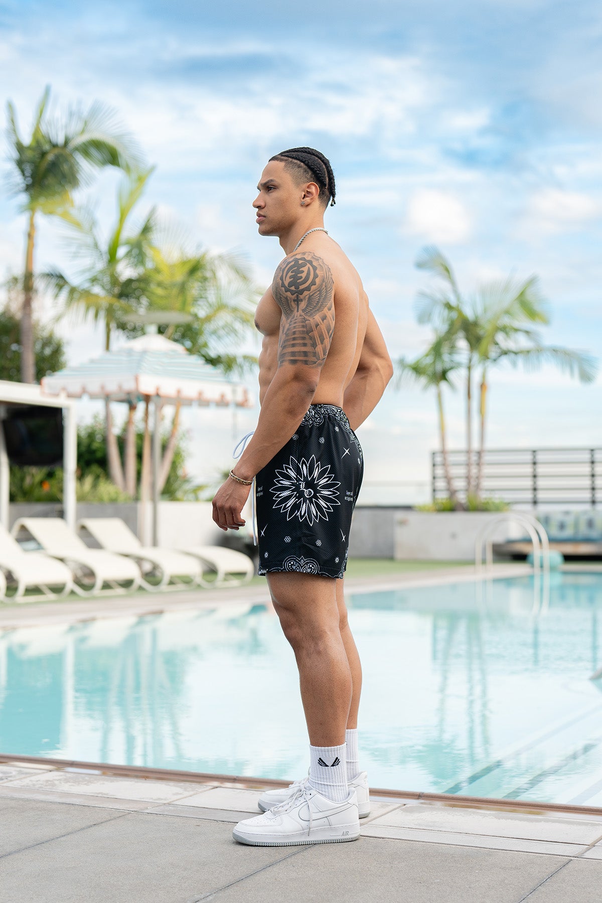 Paisley Mesh Shorts