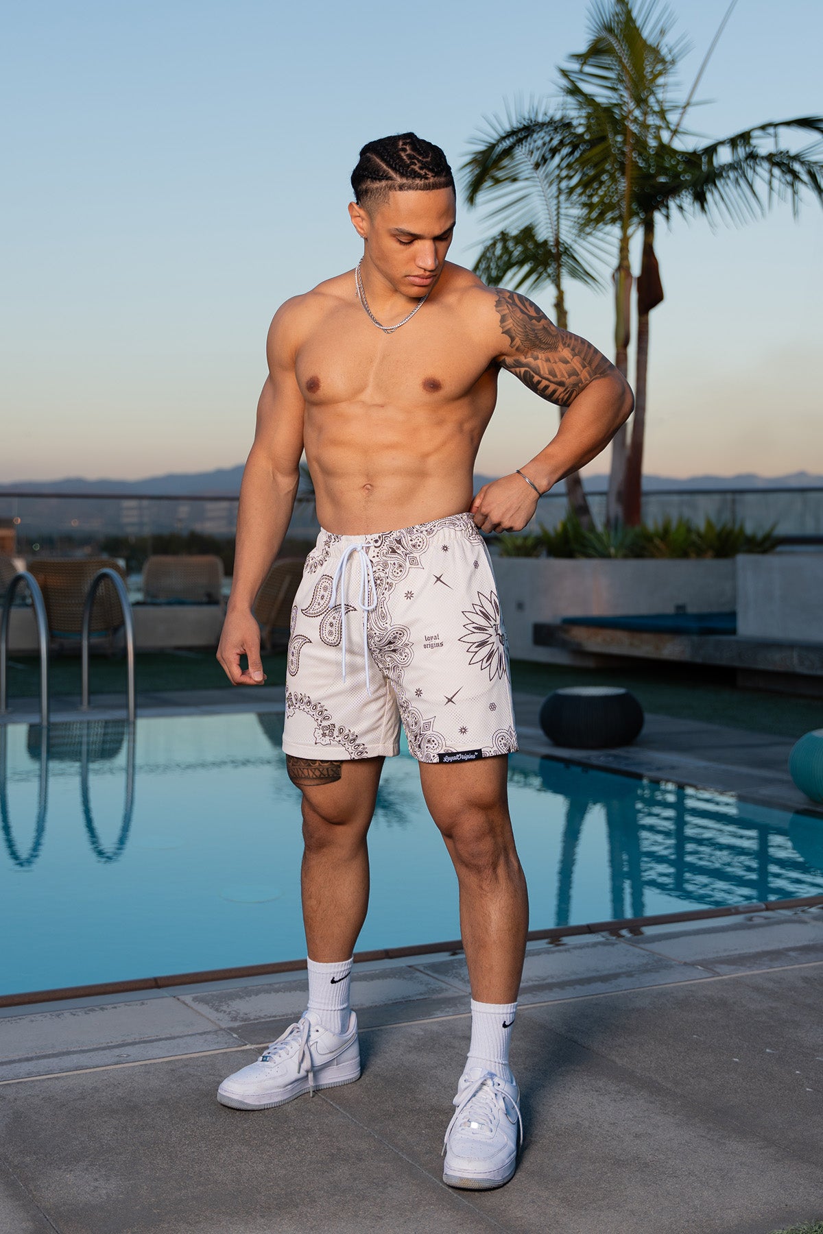 Paisley Mesh Shorts