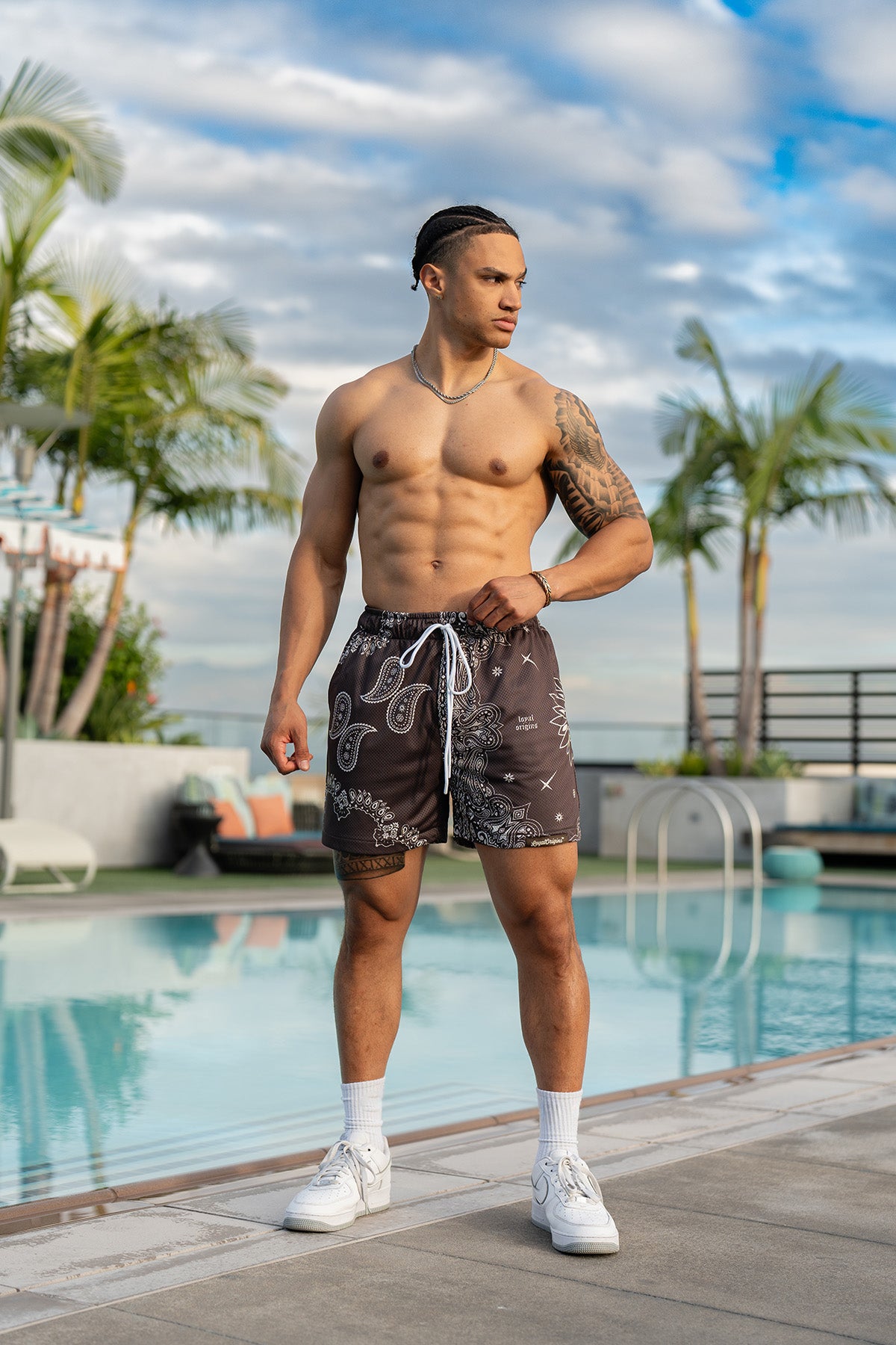 Paisley Mesh Shorts