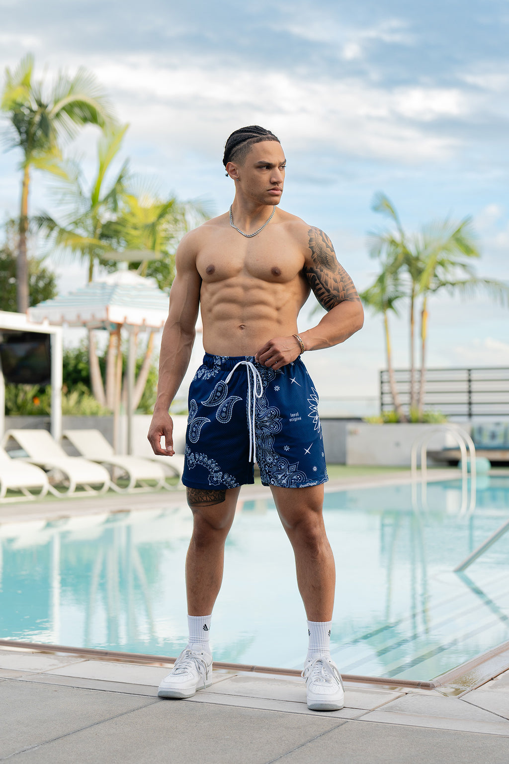 Paisley Mesh Shorts