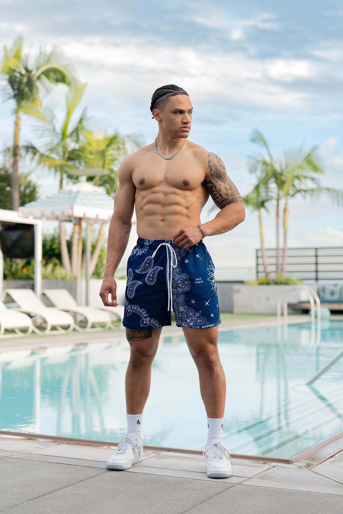 Paisley Mesh Shorts