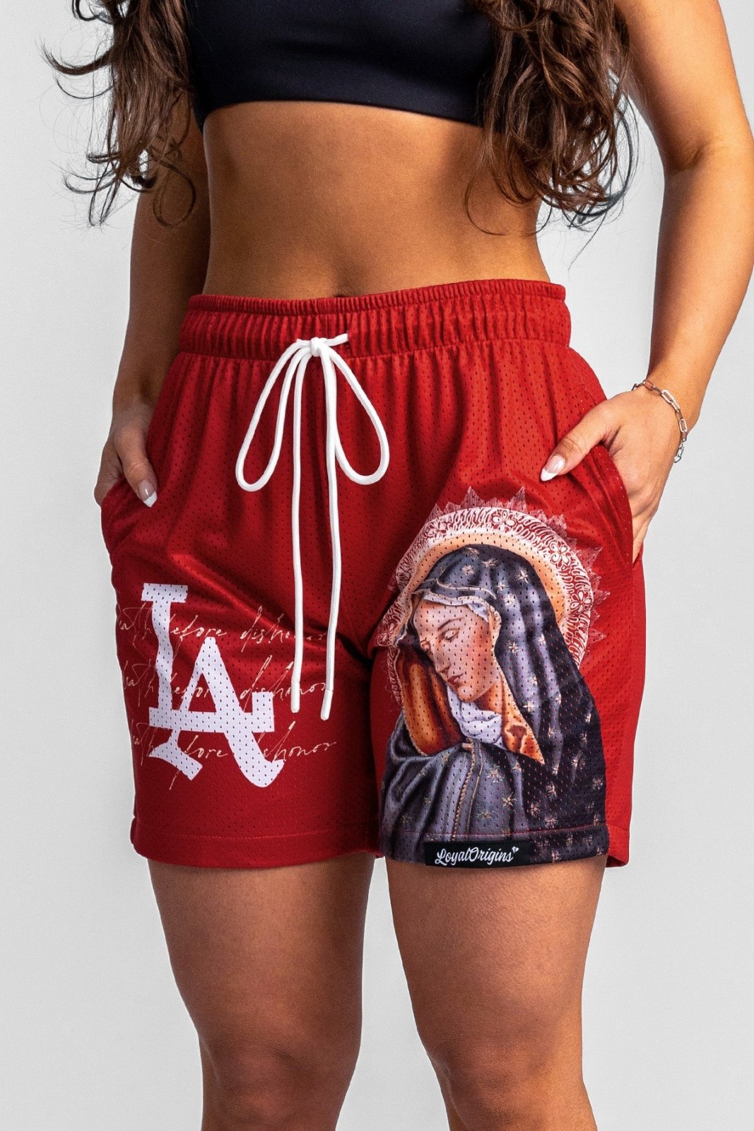 LA 'Ave Maria' Mesh Shorts - LO Store
