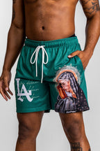 LA 'Ave Maria' Mesh Shorts - LO Store
