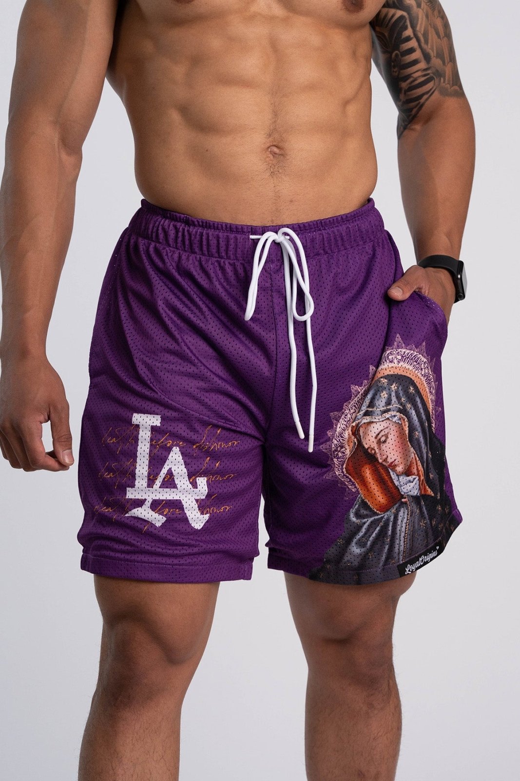 LA 'Ave Maria' Mesh Shorts - LO Store