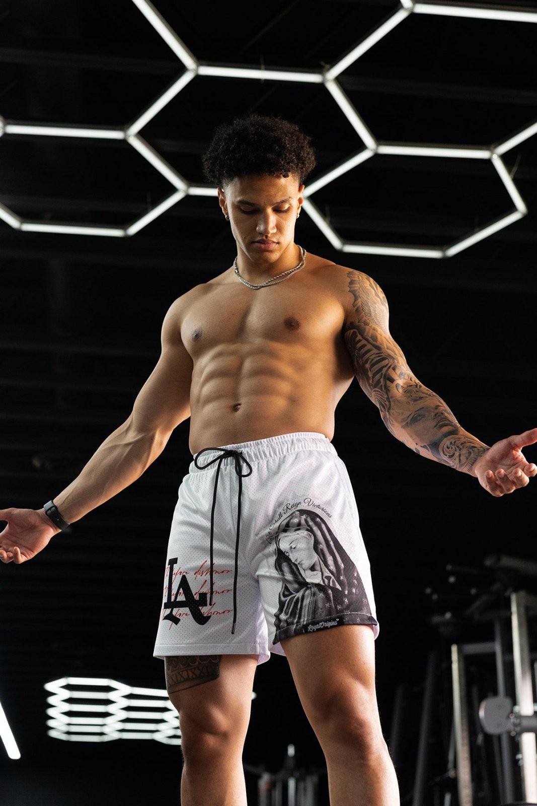 LA 'Ave Maria' Mesh Shorts - LO Store
