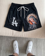 LA 'Ave Maria' Mesh Shorts - LO Store