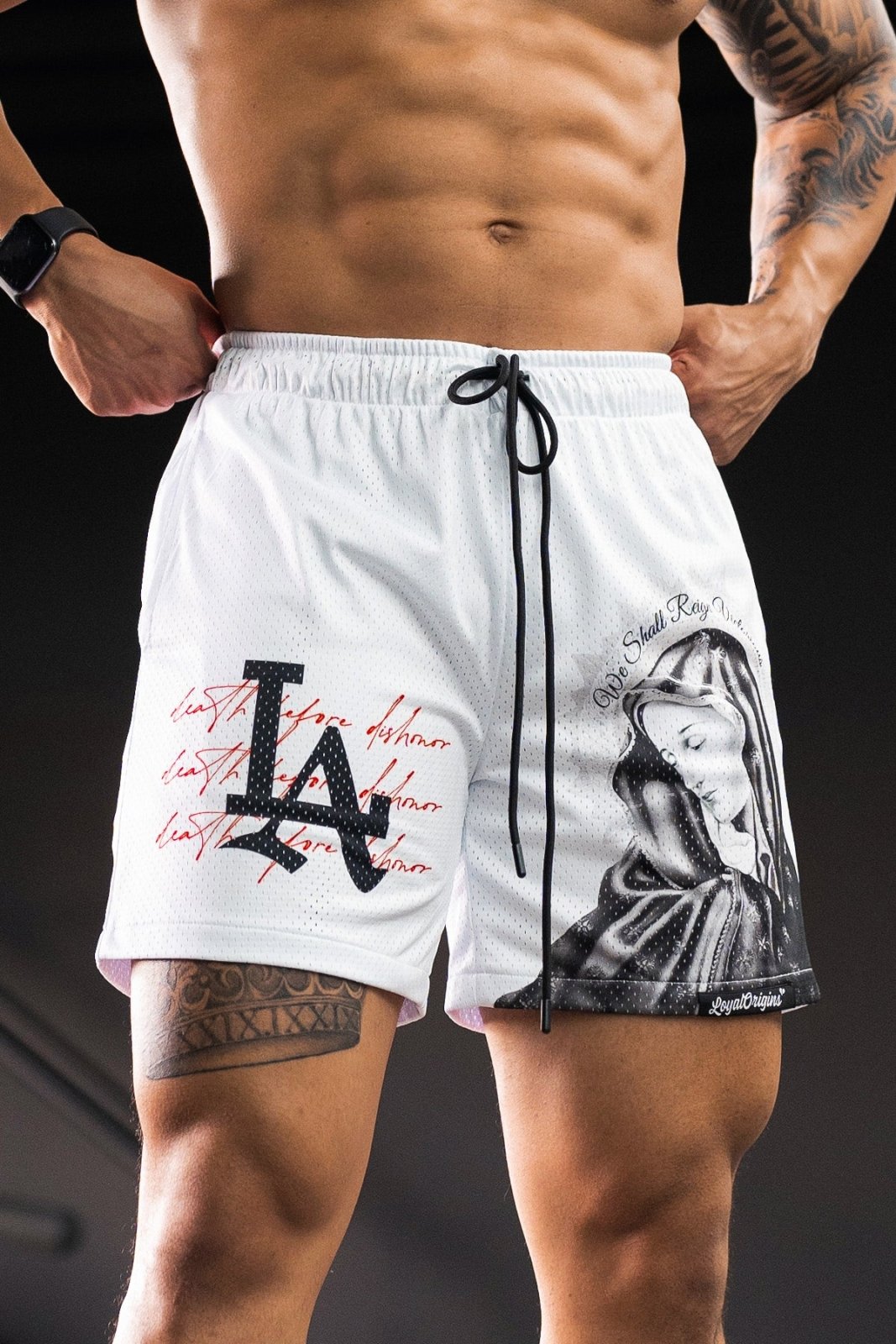 LA 'Ave Maria' Mesh Shorts - LO Store