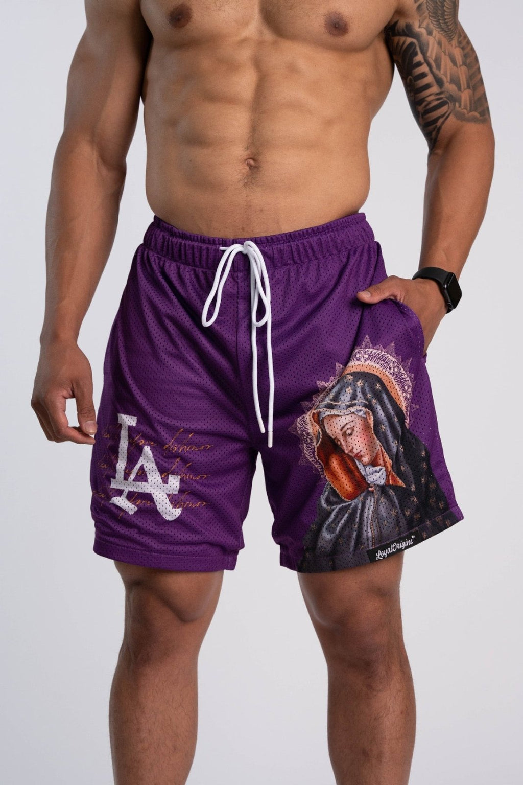 LA 'Ave Maria' Mesh Shorts - LO Store