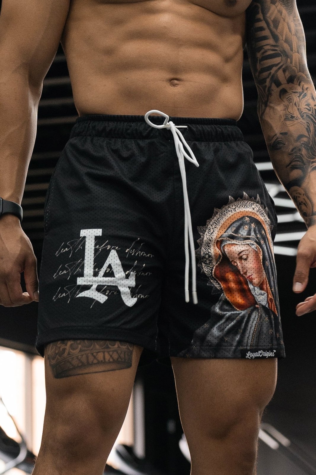 LA 'Ave Maria' Mesh Shorts - LO Store