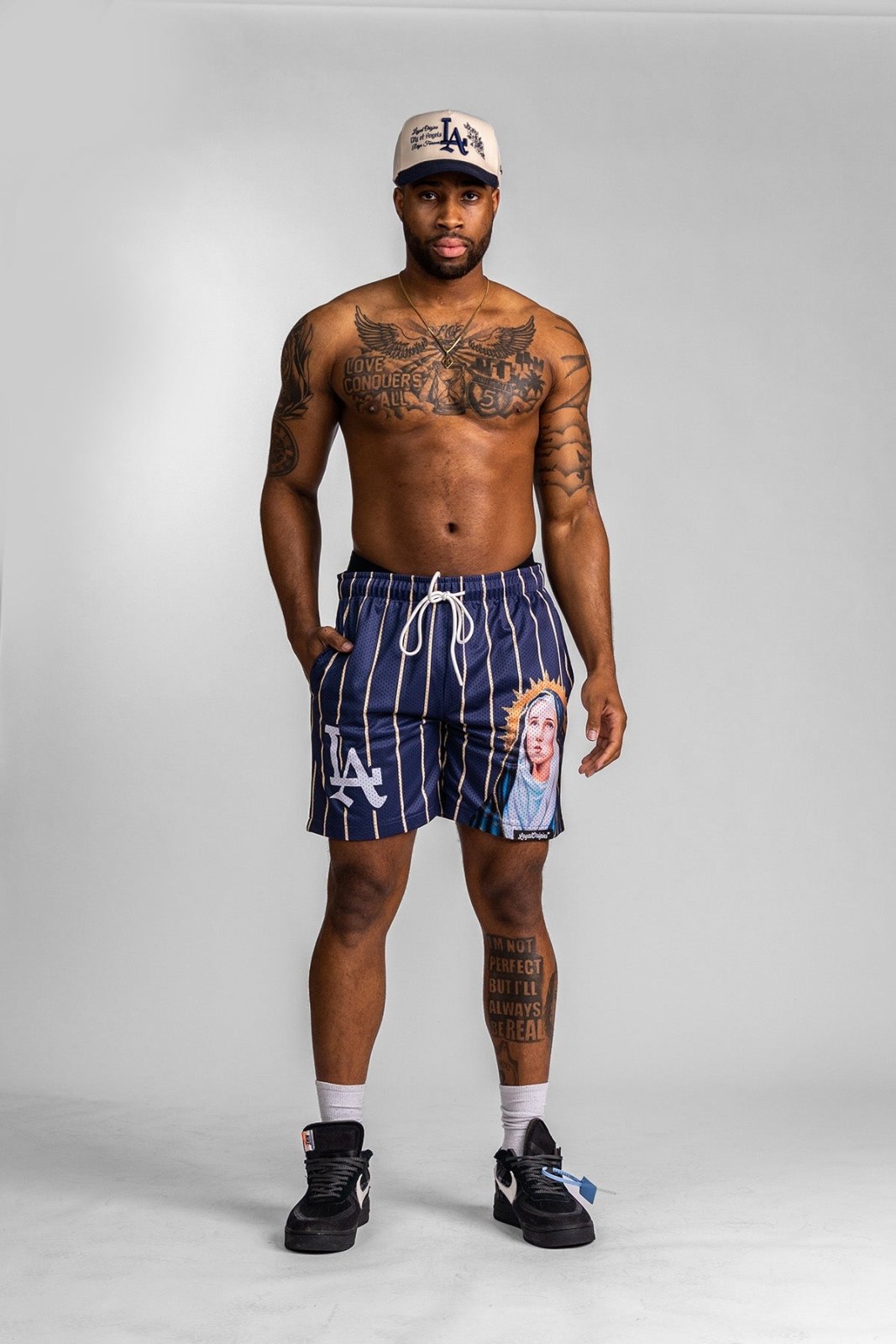 LA 'Ave Maria' Mesh Shorts - LO Store