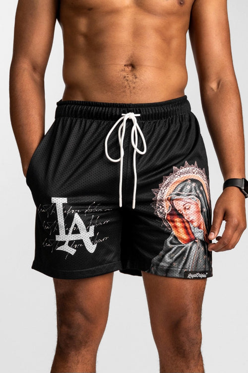 LA 'Ave Maria' Mesh Shorts - LO Store