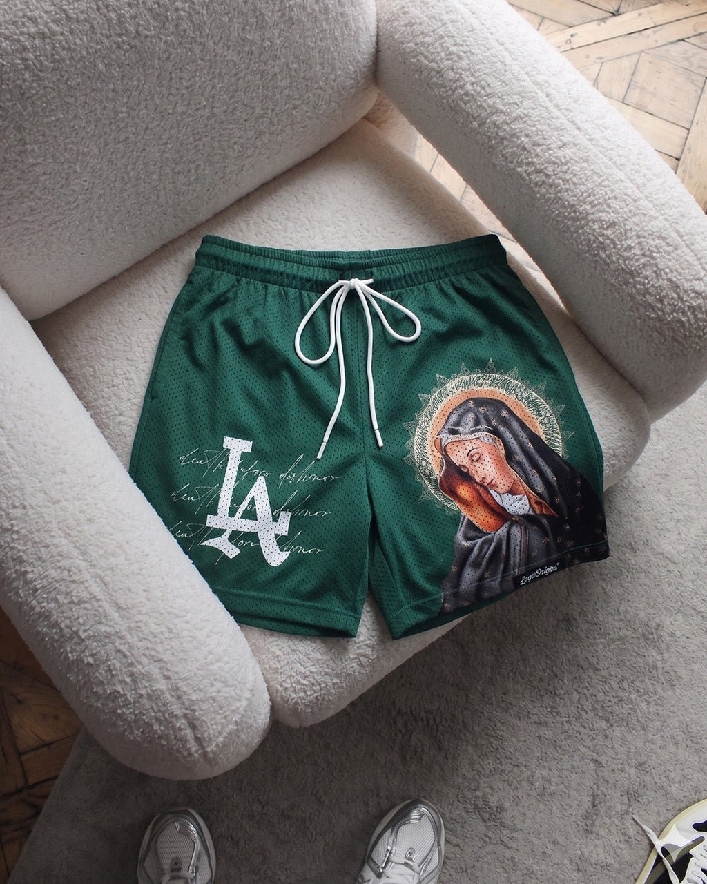 LA 'Ave Maria' Mesh Shorts - LO Store