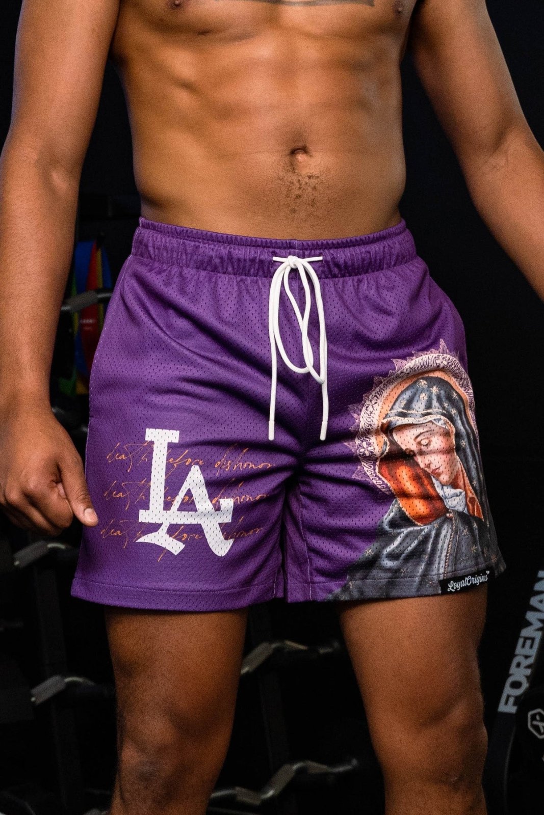 LA 'Ave Maria' Mesh Shorts - LO Store