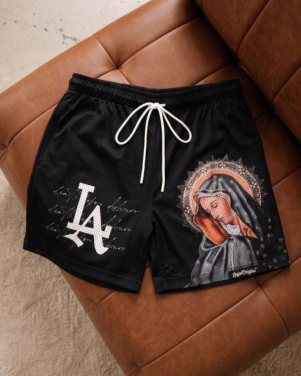 LA 'Ave Maria' Mesh Shorts - LO Store