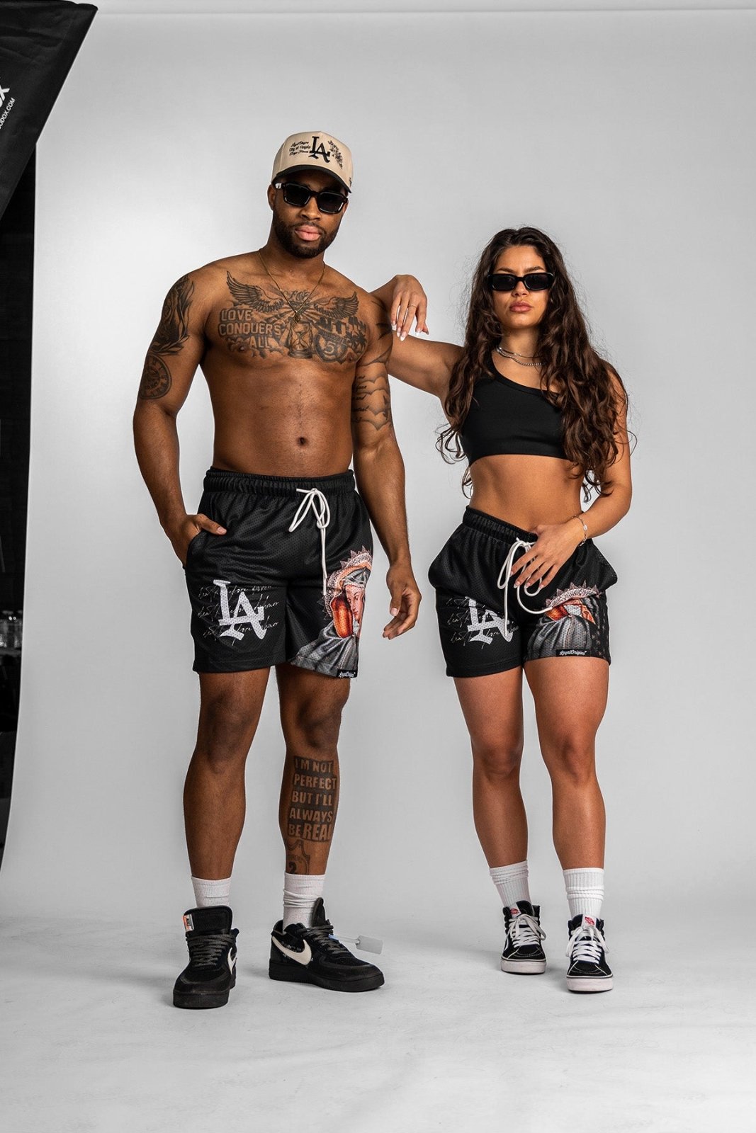 LA 'Ave Maria' Mesh Shorts - LO Store