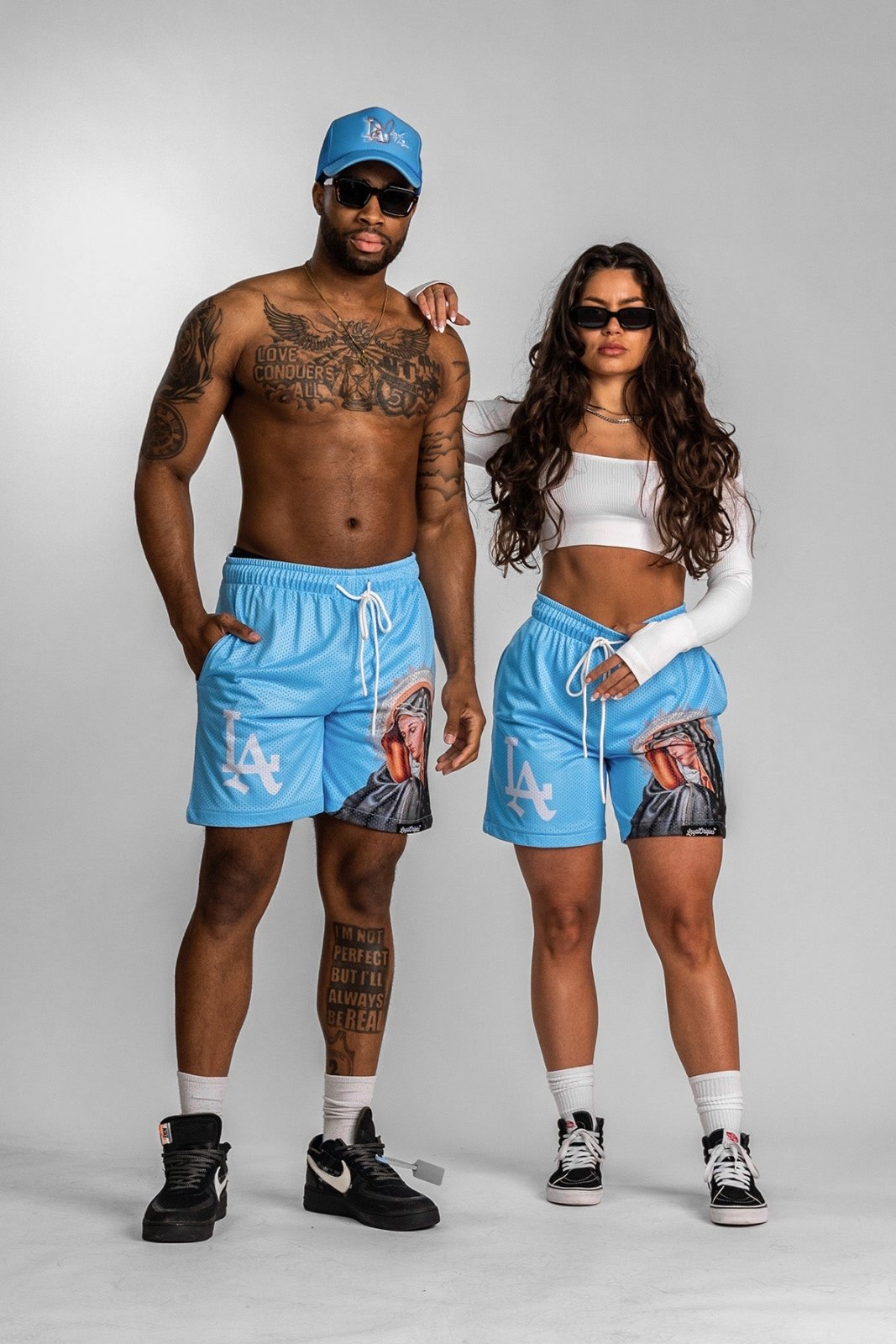 LA 'Ave Maria' Mesh Shorts - LO Store