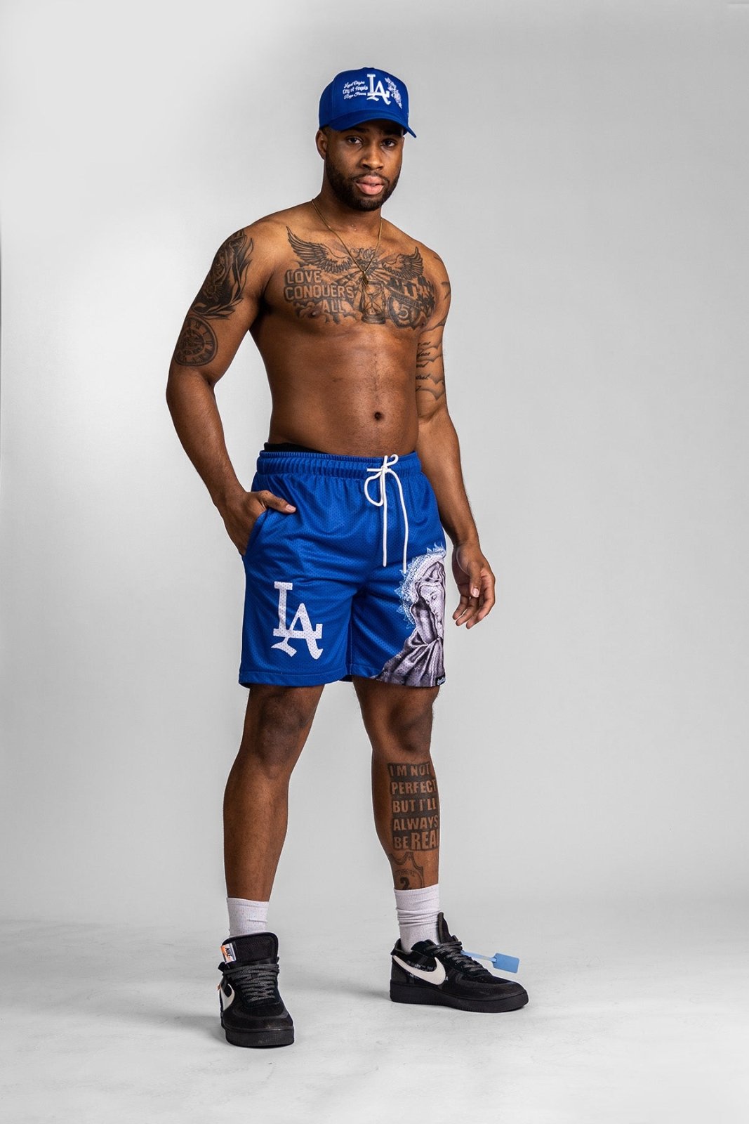 LA 'Ave Maria' Mesh Shorts - LO Store