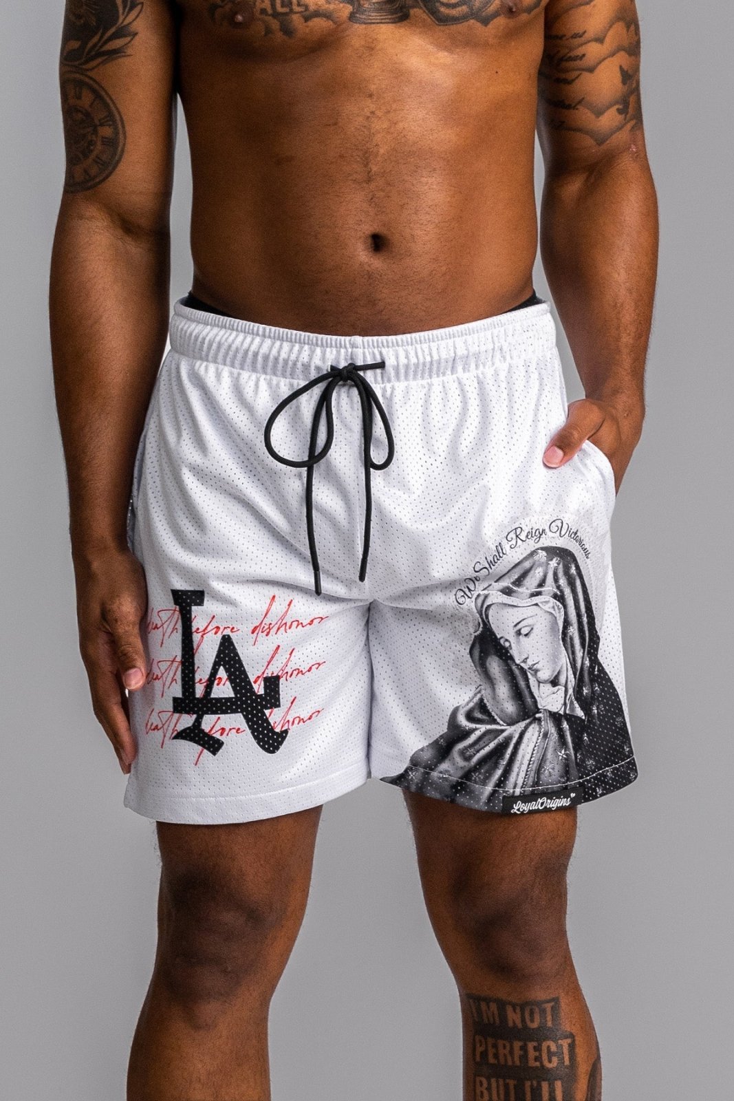 LA 'Ave Maria' Mesh Shorts - LO Store