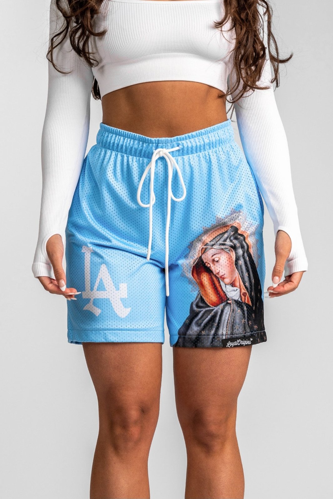 LA 'Ave Maria' Mesh Shorts - LO Store