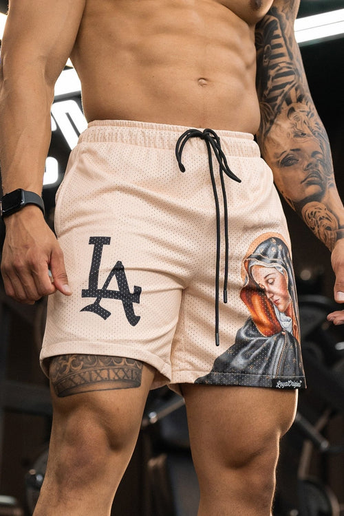 LA 'Ave Maria' Mesh Shorts - LO Store