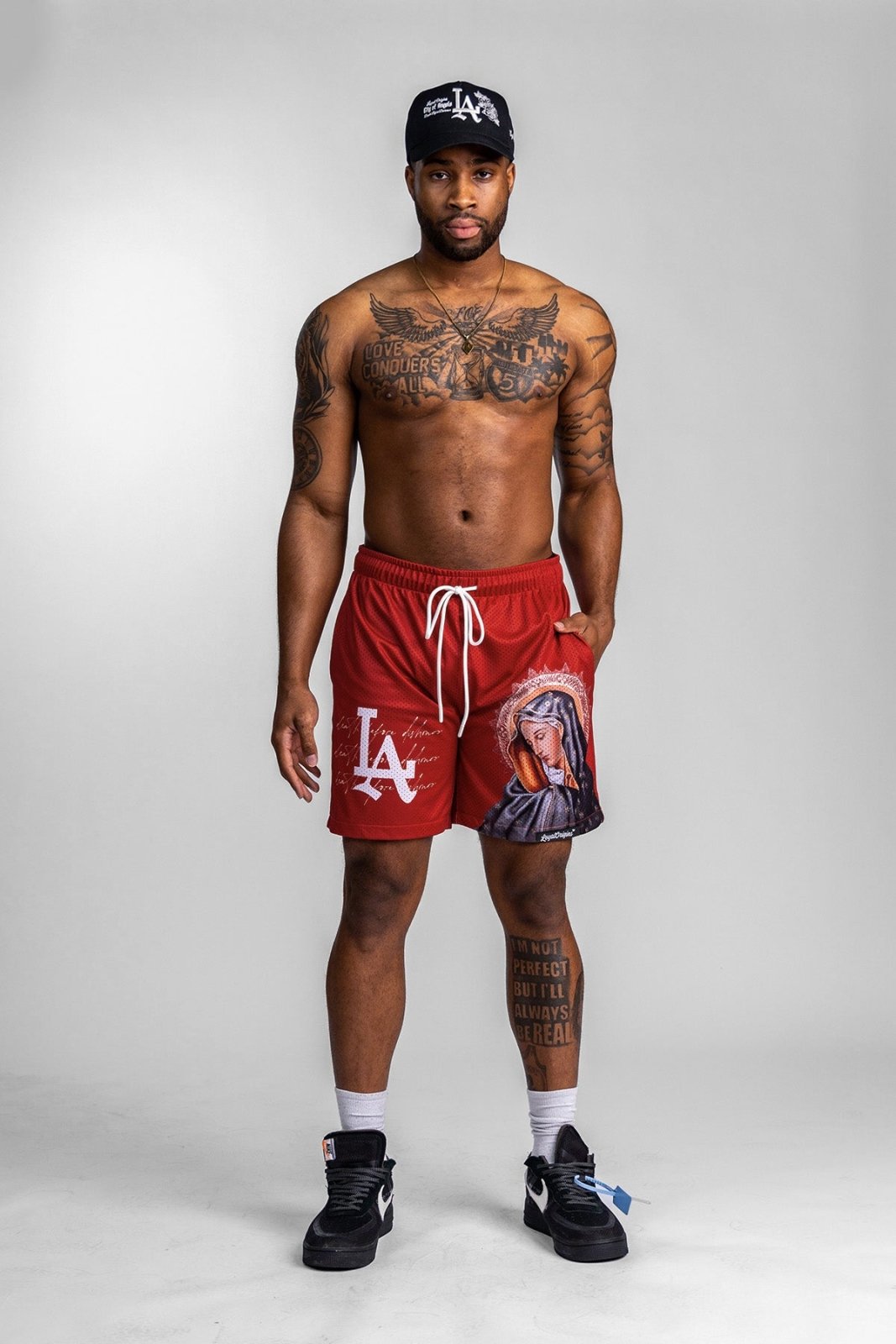 LA 'Ave Maria' Mesh Shorts - LO Store