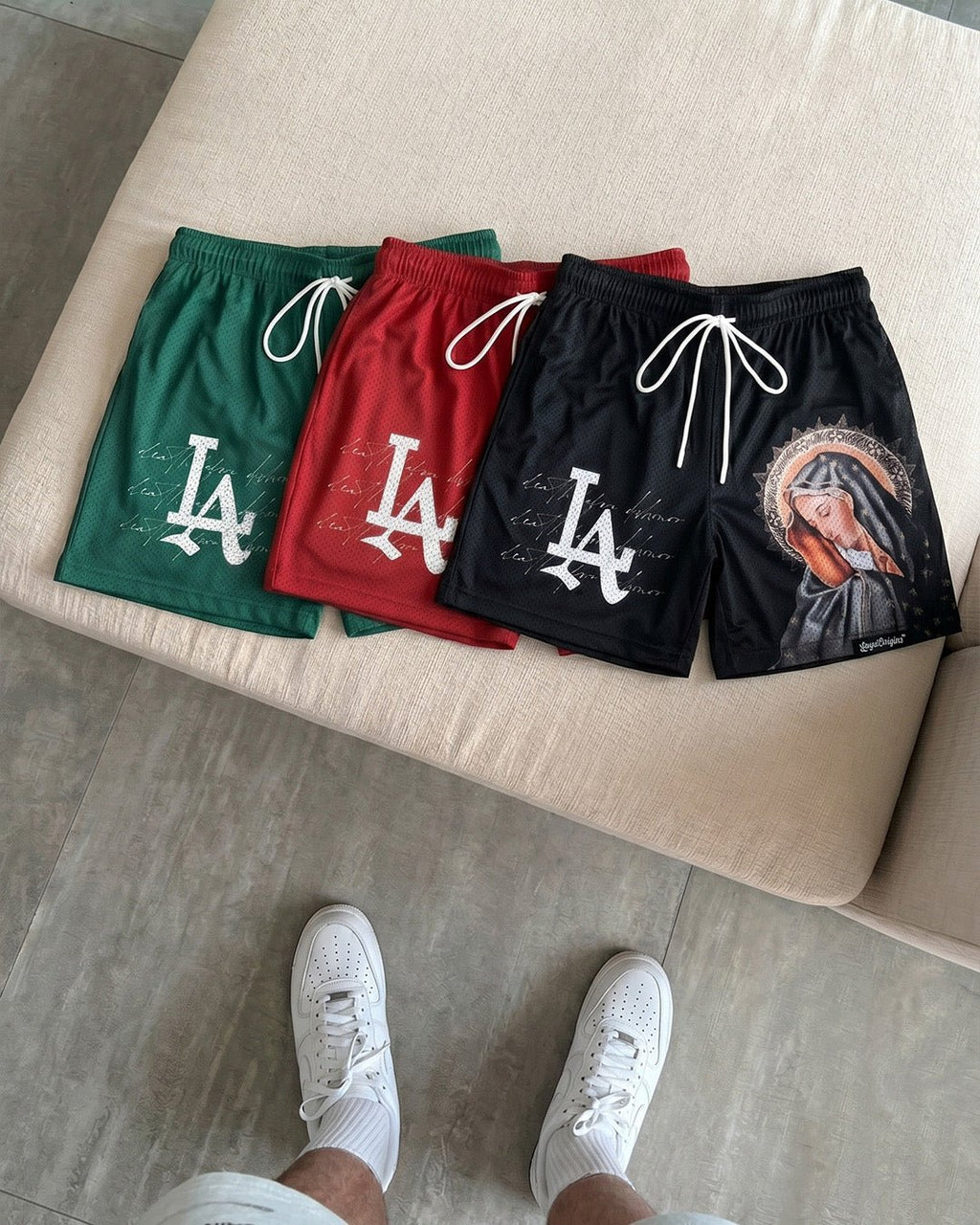 LA 'Ave Maria' Mesh Shorts - LO Store
