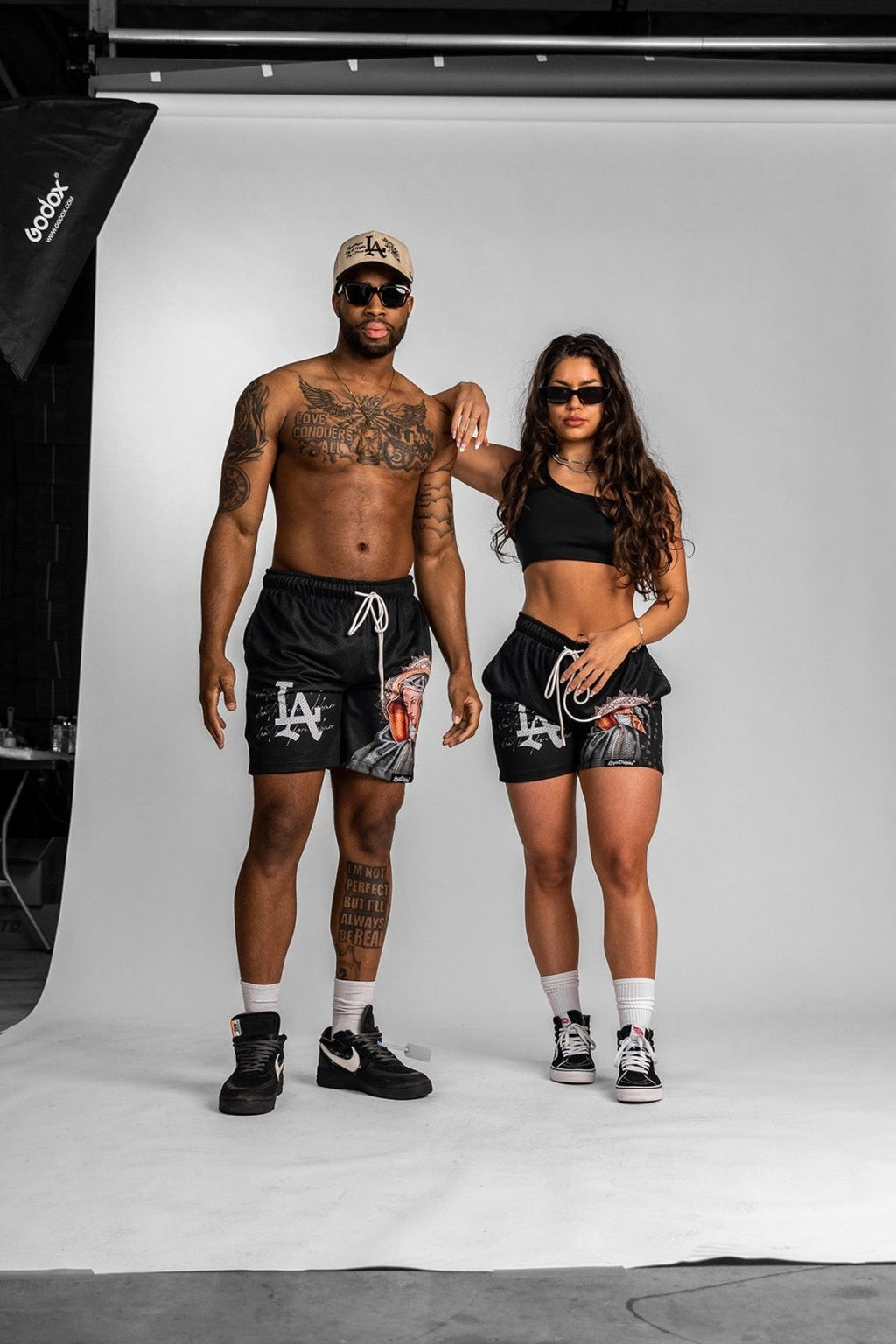 LA 'Ave Maria' Mesh Shorts - LO Store