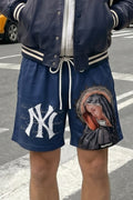 NY 'Ave Maria' Mesh Shorts - LO Store