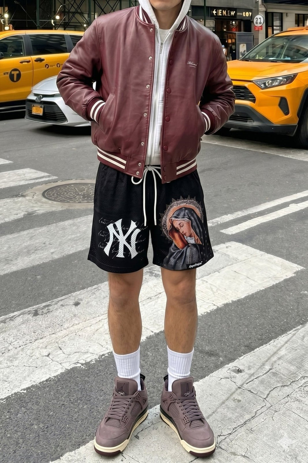 NY 'Ave Maria' Mesh Shorts - LO Store