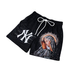 NY 'Ave Maria' Mesh Shorts - LO Store