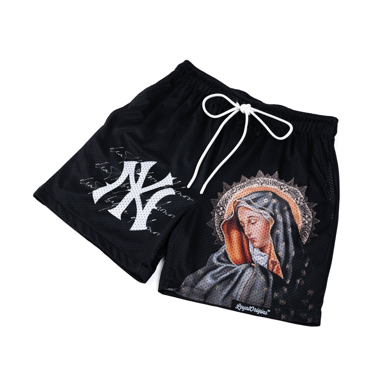 NY 'Ave Maria' Mesh Shorts - LO Store