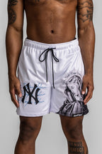 NY 'Ave Maria' Mesh Shorts - LO Store