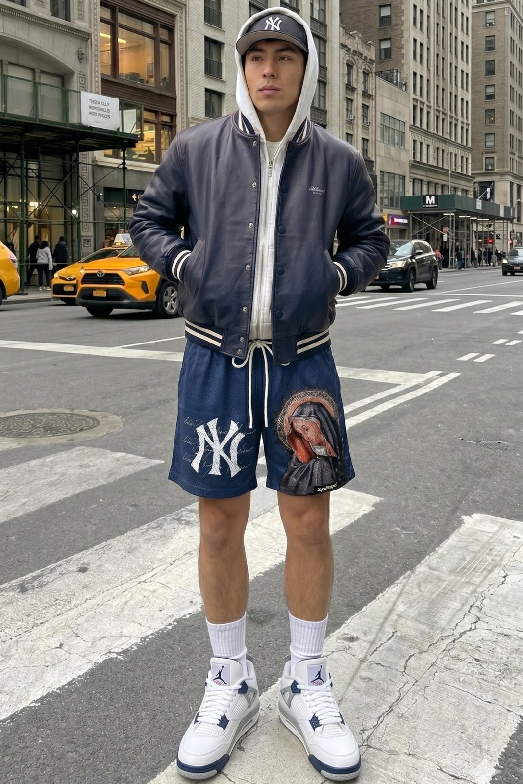 NY 'Ave Maria' Mesh Shorts - LO Store