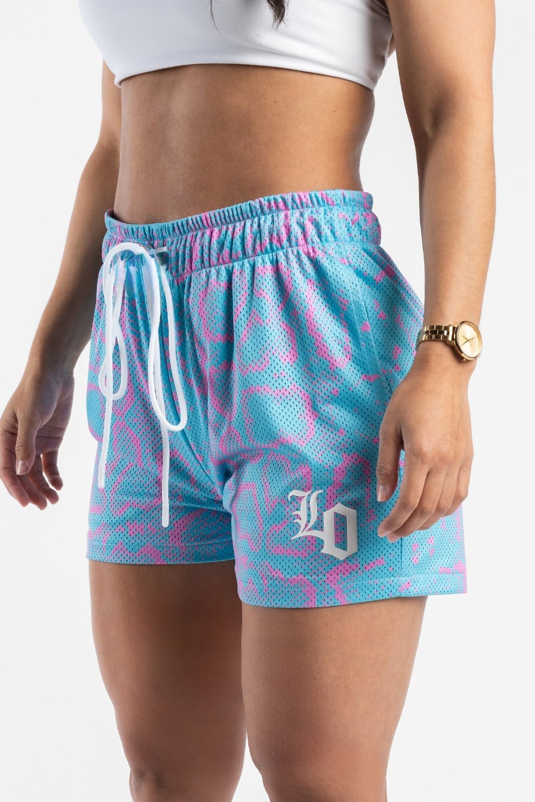 Snake Print Mesh Shorts - LO Store