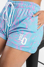 Snake Print Mesh Shorts - LO Store