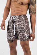 Snake Print Mesh Shorts - LO Store